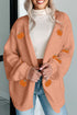 Pumpkin Patch Open Front Drop Shoulder Knit Cardigan